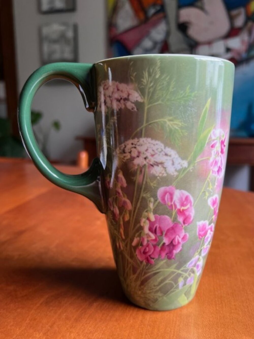 "Wild Sweet Pea" Ceramic Coffee Mug by LANG Susan Bourdet Artwork